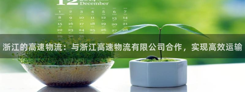 28圈分分28预测：浙江的高速物流：