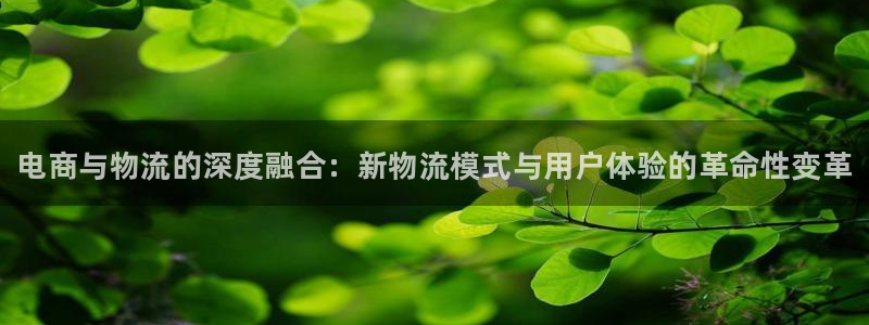 28圈娱乐官网网页入口：电商与物流的